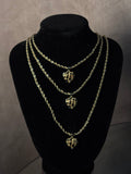Nugget Heart Rope Necklace